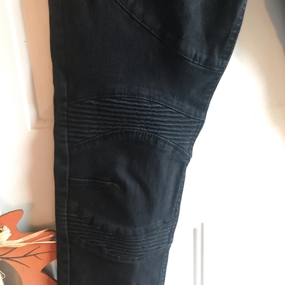 Demolition Black Skinny Moto Men Jeans Size 34 - Picture 4 of 6